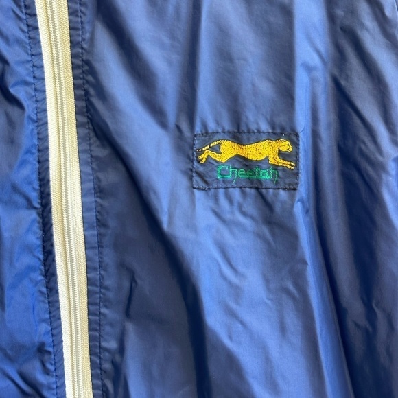 Vintage 90s Windbreaker Navy Blue Unique Rare Men’s Size Large - Picture 2 of 5